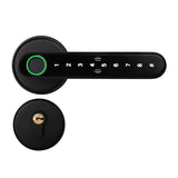 Fingerprint Smart Lock, Touchscreen Room Door Lock, Phone App Digital Lever Lock, Bluetooth Door Knob, Keyless Entry Front Door Lock with Keypad, for Home & Hotel & Office & Interior Door